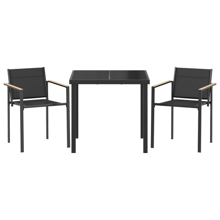 Set de Mobilier pentru Exterior 3 pcs Negru și antracit WALTI