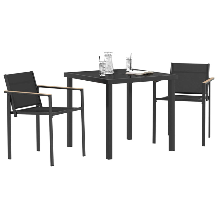 Set de Mobilier pentru Exterior 3 pcs Negru și antracit WALTI