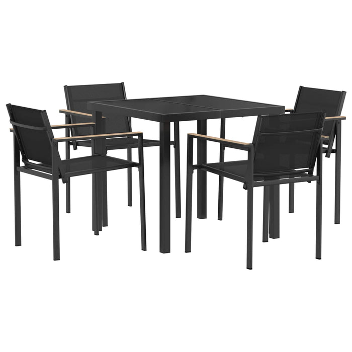 Set de Mobilier pentru Exterior 5 pcs Negru și antracit WALTI