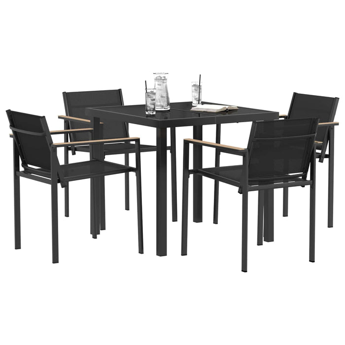 Set de Mobilier pentru Exterior 5 pcs Negru și antracit WALTI