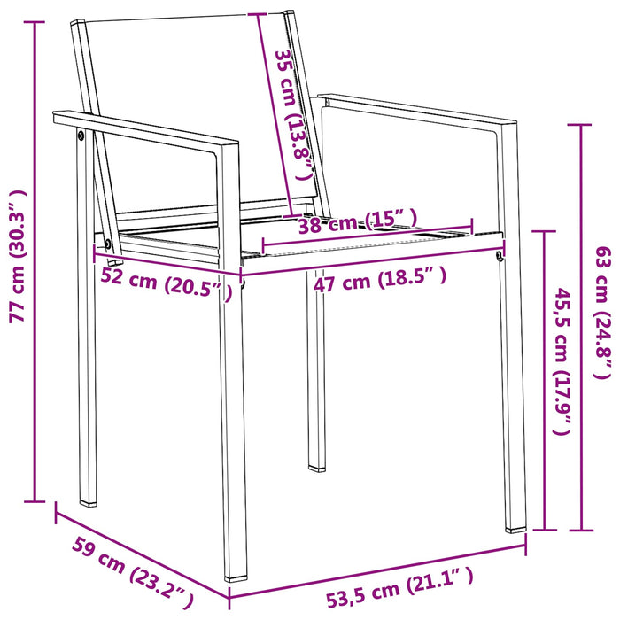 Set de Mobilier pentru Exterior 5 pcs Negru și antracit WALTI