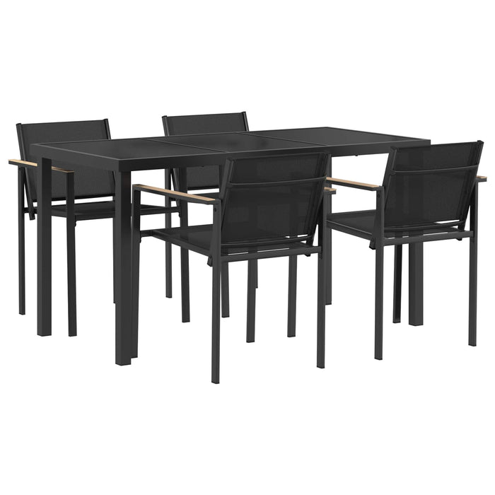 Set de Mobilier pentru Exterior 5 pcs Negru și antracit WALTI
