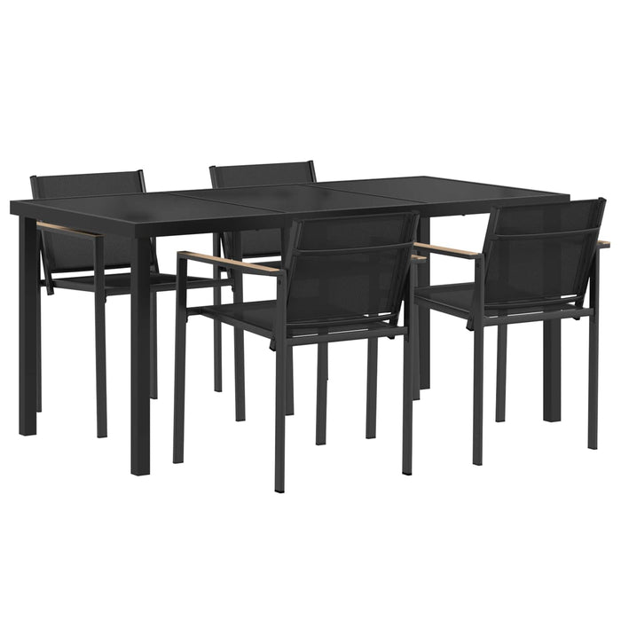 Set de Mobilier pentru Exterior 5 pcs Negru și antracit WALTI