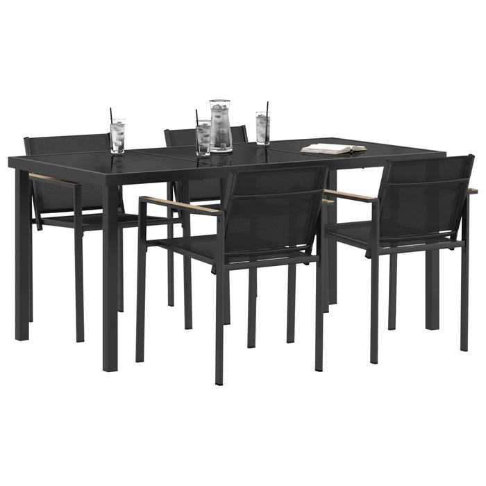 Set de Mobilier pentru Exterior 5 pcs Negru și antracit WALTI