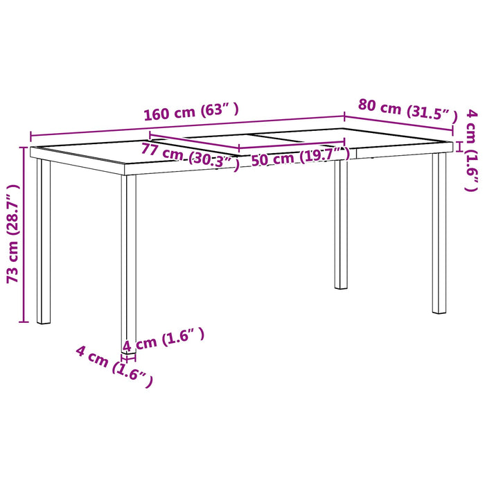 Set de Mobilier pentru Exterior 7 pcs Negru și antracit WALTI
