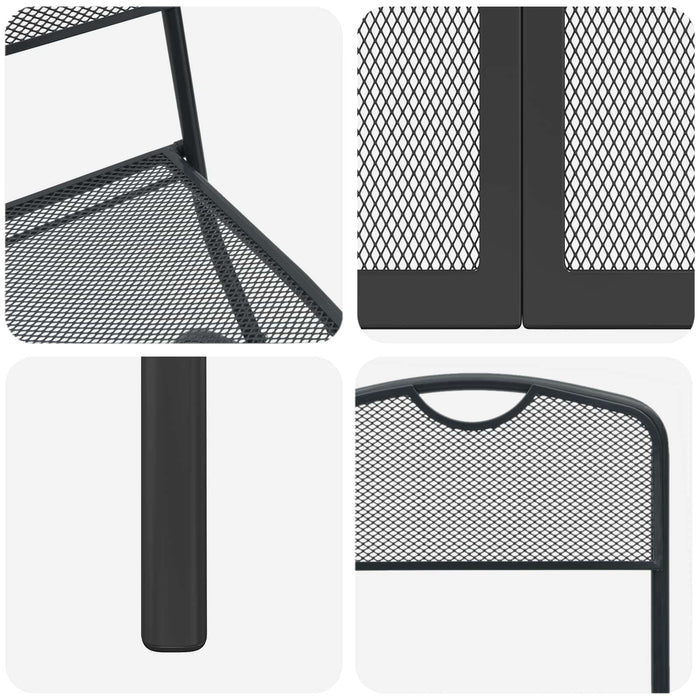 Set de Mobilier pentru Exterior 3 pcs Antracit Fier și Oțel WALTI