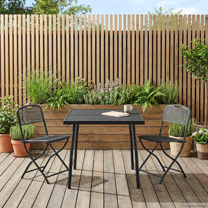 Set de Mobilier pentru Exterior 3 pcs Antracit Fier și Oțel WALTI
