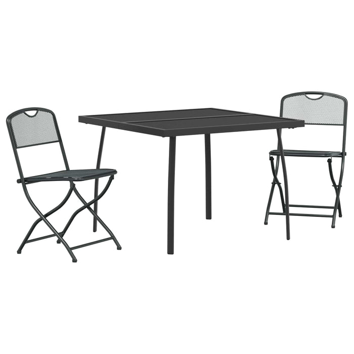 Set de Mobilier pentru Exterior 3 pcs Antracit Fier și Oțel WALTI