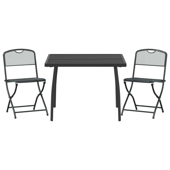 Set de Mobilier pentru Exterior 3 pcs Antracit Fier și Oțel WALTI