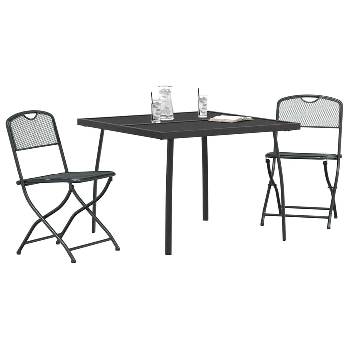 Set de Mobilier pentru Exterior 3 pcs Antracit Fier și Oțel WALTI