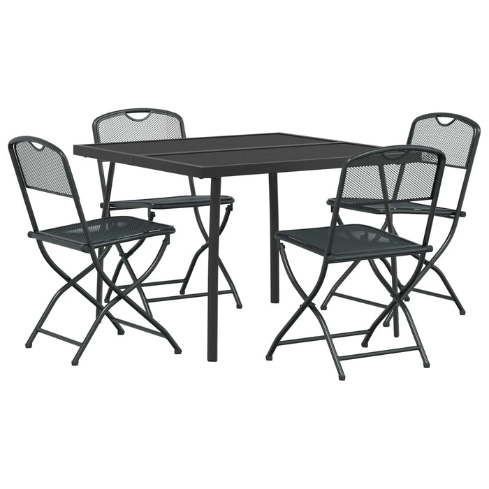 Set de Mobilier pentru Exterior 5 pcs Antracit Fier și Oțel WALTI