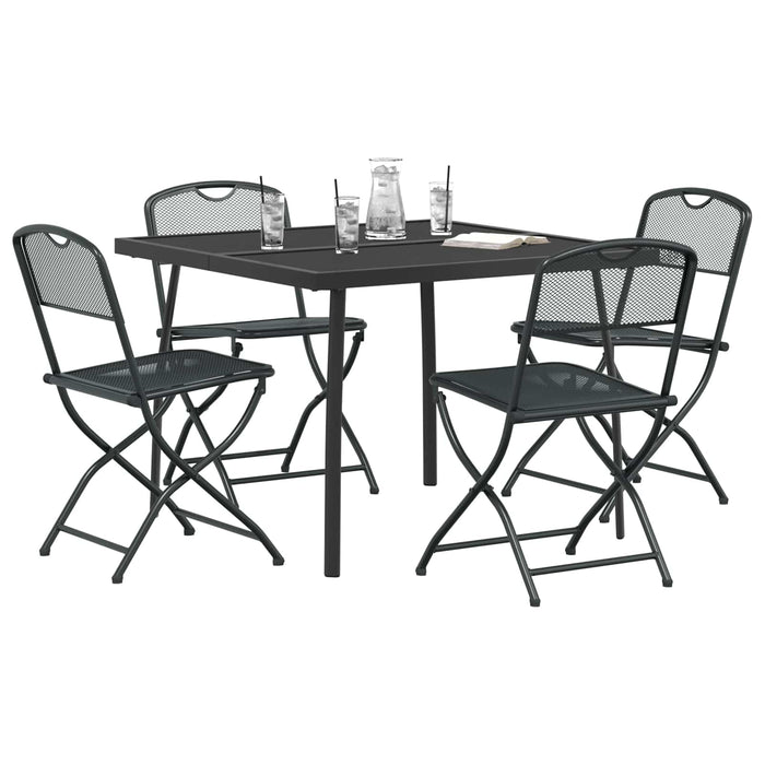Set de Mobilier pentru Exterior 5 pcs Antracit Fier și Oțel WALTI