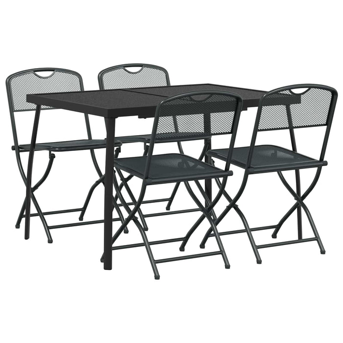Set de Mobilier pentru Exterior 5 pcs Antracit Fier și Oțel - WALTI WALTI