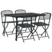 Set de Mobilier pentru Exterior 5 pcs Antracit Fier și Oțel - WALTI WALTI