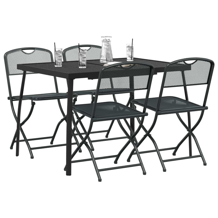 Set de Mobilier pentru Exterior 5 pcs Antracit Fier și Oțel - WALTI WALTI