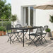 Set de Mobilier pentru Exterior 5 pcs Antracit Fier și Oțel - WALTI WALTI