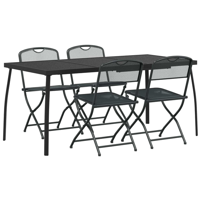 Set de Mobilier pentru Exterior 5 pcs Antracit Fier și Oțel - WALTI WALTI