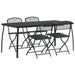 Set de Mobilier pentru Exterior 5 pcs Antracit Fier și Oțel - WALTI WALTI