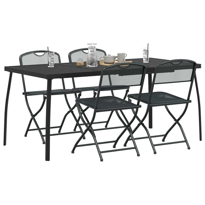 Set de Mobilier pentru Exterior 5 pcs Antracit Fier și Oțel - WALTI WALTI