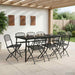 Set de Mobilier pentru Exterior 7 pcs Antracit Fier și Oțel - WALTI WALTI