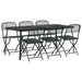 Set de Mobilier pentru Exterior 7 pcs Antracit Fier și Oțel - WALTI WALTI