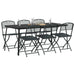 Set de Mobilier pentru Exterior 7 pcs Antracit Fier și Oțel - WALTI WALTI