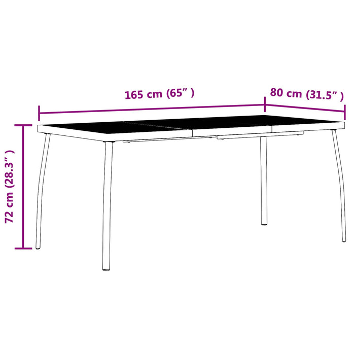 Set de Mobilier pentru Exterior 7 pcs Antracit Fier și Oțel - WALTI WALTI