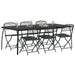 Set de Mobilier pentru Exterior 7 pcs Antracit Fier și Oțel - WALTI WALTI
