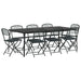 Set de Mobilier pentru Exterior 9 pcs Antracit Fier și Oțel - WALTI WALTI