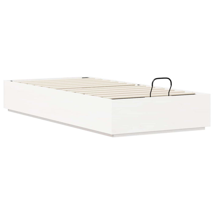 Cadru de pat otoman Alb 75 x 190 cm Lemn masiv de pin - WALTI WALTI