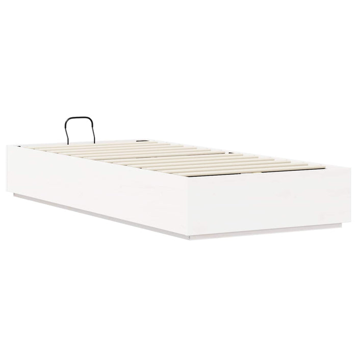 Cadru de pat otoman Alb 75 x 190 cm Lemn masiv de pin - WALTI WALTI