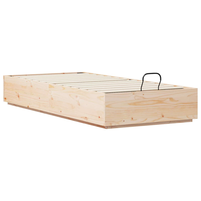 Cadru de pat otoman natural 90 x 190 cm Lemn masiv de pin - WALTI WALTI