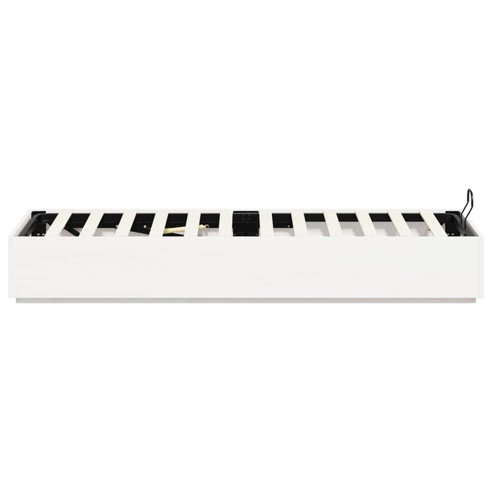Cadru de pat otoman Alb 90 x 200 cm Lemn masiv de pin - WALTI WALTI