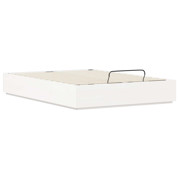 Cadru de pat otoman Alb 120 x 200 cm Lemn masiv de pin - WALTI WALTI