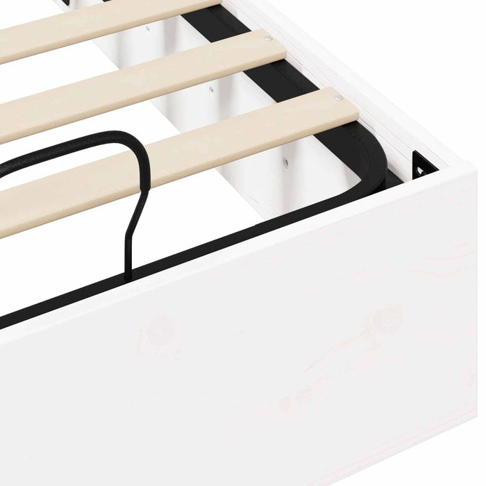 Cadru de pat ottoman cu depozitare Alb 90 x 190 cm - WALTI WALTI