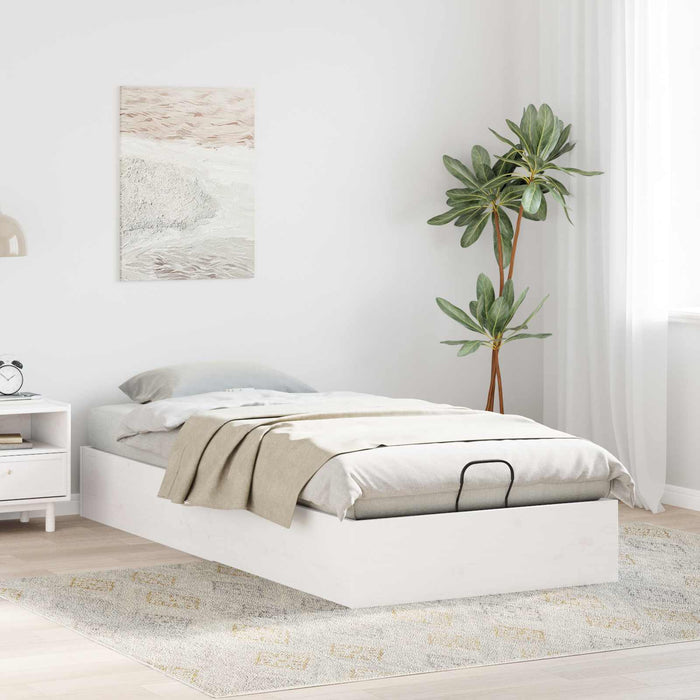 Cadru de pat ottoman cu depozitare Alb 80 x 200 cm - WALTI WALTI