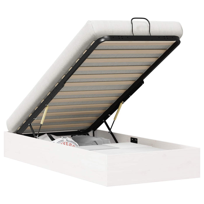 Cadru de pat ottoman cu depozitare Alb 80 x 200 cm - WALTI WALTI
