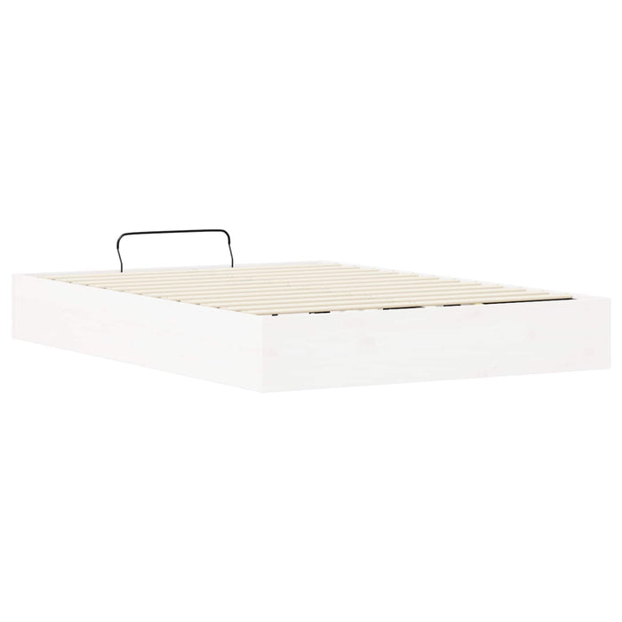 Cadru de pat ottoman cu depozitare Alb 135 x 190 cm - WALTI WALTI