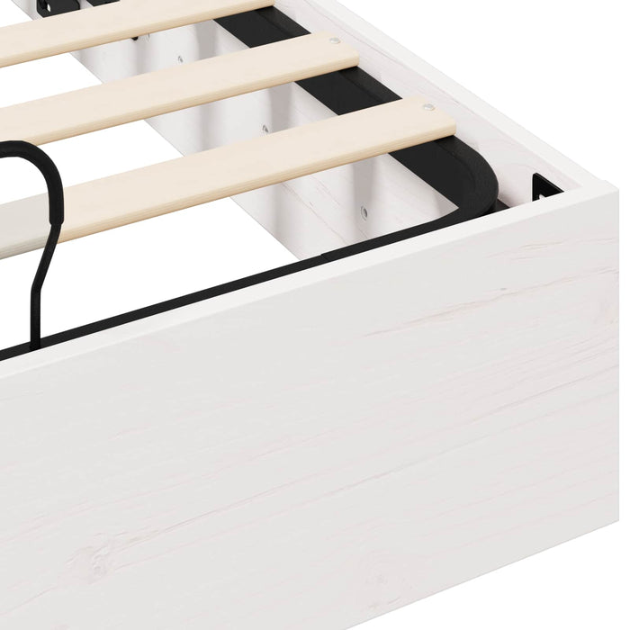 Cadru de pat ottoman cu depozitare Alb 160 x 200 cm - WALTI WALTI