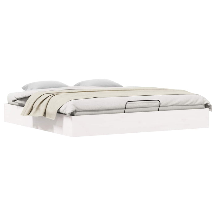 Cadru de pat ottoman cu depozitare Alb 180 x 200 cm - WALTI WALTI