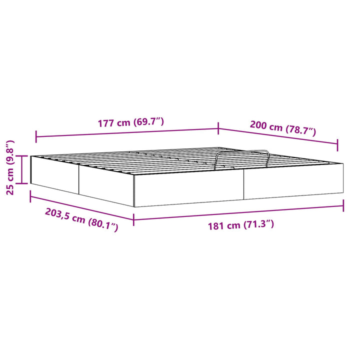 Cadru de pat ottoman cu depozitare Alb 180 x 200 cm - WALTI WALTI