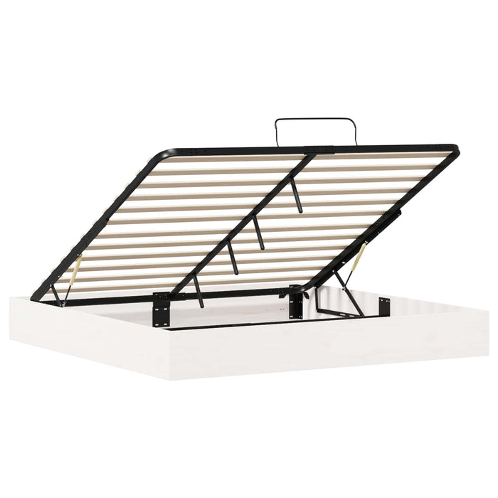 Cadru de pat ottoman cu depozitare Alb 200 x 200 cm - WALTI WALTI