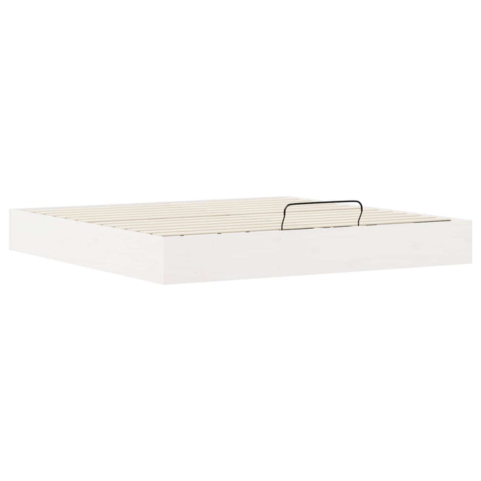 Cadru de pat ottoman cu depozitare Alb 200 x 200 cm - WALTI WALTI