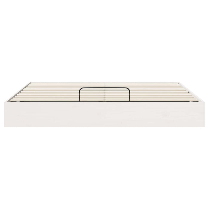 Cadru de pat ottoman cu depozitare Alb 200 x 200 cm - WALTI WALTI
