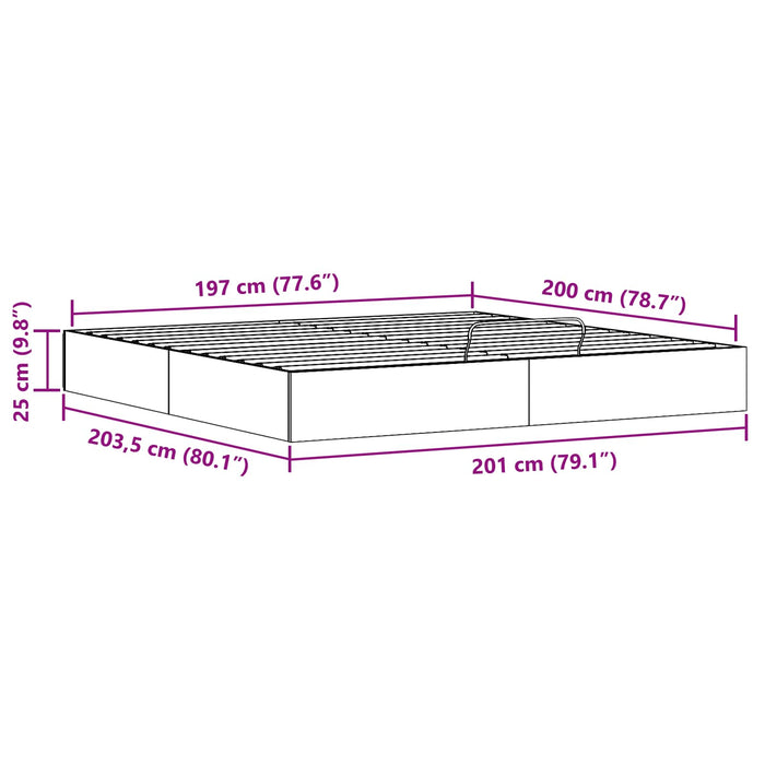 Cadru de pat ottoman cu depozitare Maro Ceară 200 x 200 cm - WALTI WALTI