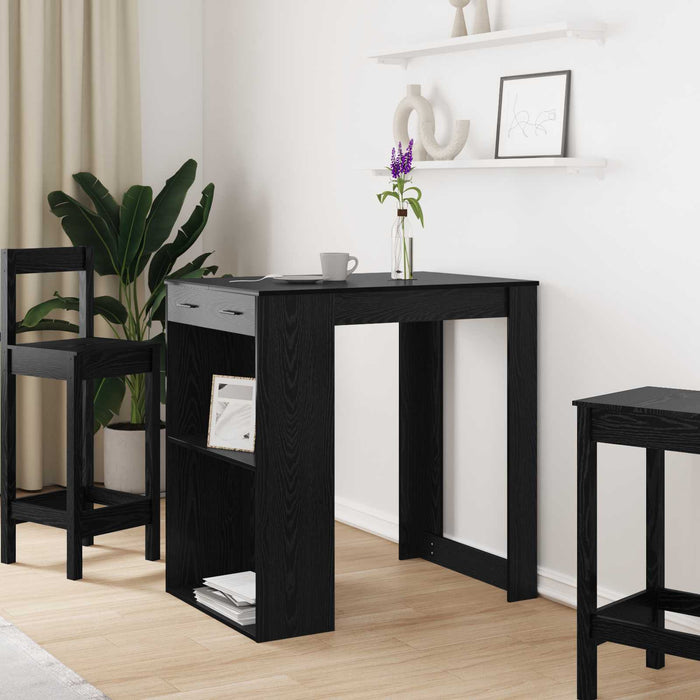 Masă de bar Stejar Negru 102 x 70 x 103,5 cm Lemn compozit - WALTI WALTI