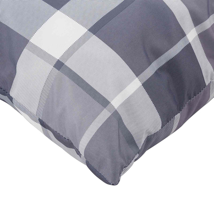 Perne pentru exterior 4 pcs Gri în carouri 50 x 50 cm Țesătură WALTI