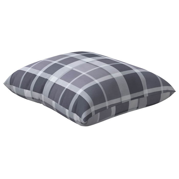 Perne pentru exterior 4 pcs Gri în carouri 50 x 50 cm Țesătură WALTI