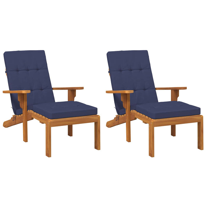 Perne pentru exterior 2 pcs Albastru marin 180 x 55 x 7 cm WALTI
