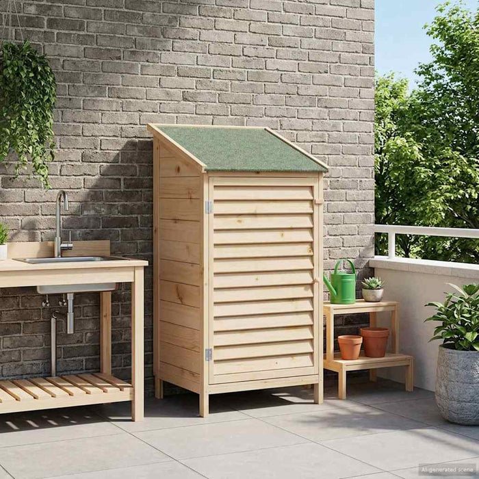 Sălaș de grădină natural 59 x 56 x 113,5 cm Lemn de Brad Solid WALTI